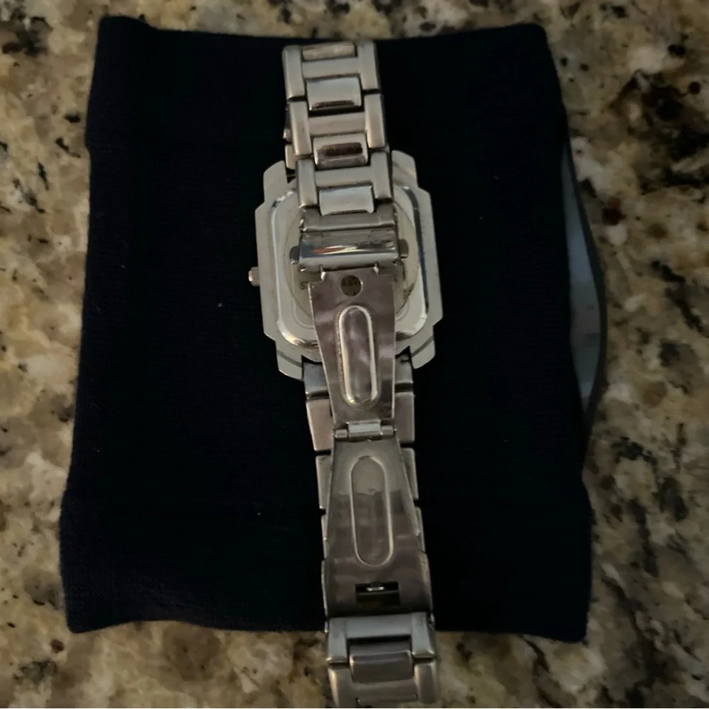 DENACCI Stainless‎ Steel Watch with Burgundy Dial